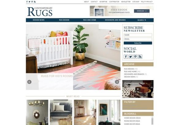 Contemporary Rugs blog - Top 18 interior design blogs of 2016 (Copy)