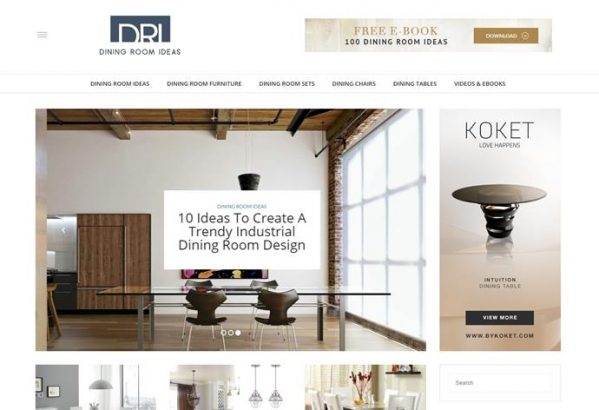 Dining Room Ideas blog - Top 18 interior design blogs of 2016 (Copy)