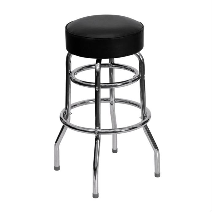 6 Industrial bar chairs with metal base (6)