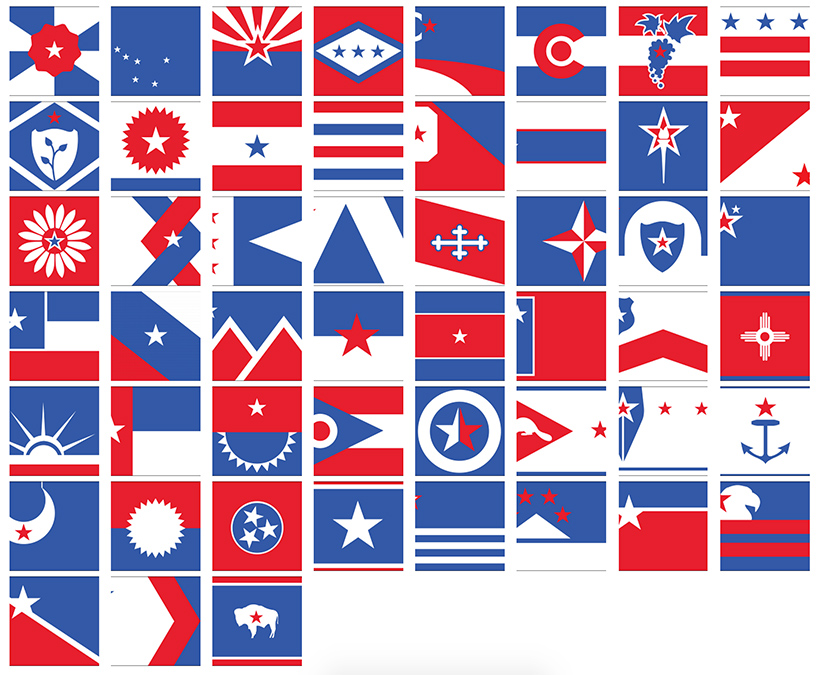Ed Mitchell Gives 50 Us State Flags A Unified Redesign Interior