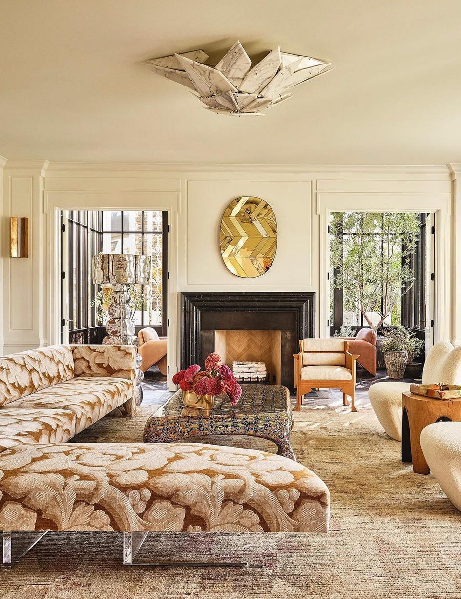 Kelly Wearstler interior design project showcasing luxury interior design trends 2026 with layered textures and curated living space at Milan Design Week 2026 / top interior designers in the world